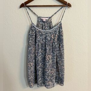 Victoria's Secret Angels Babydoll Blue Floral Sheer Slip Dress
